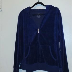 NY & Co Navy Blue Velour Track/ Lounge Suit